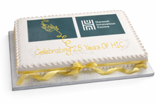 Load image into Gallery viewer, Corporate photo cake with message
