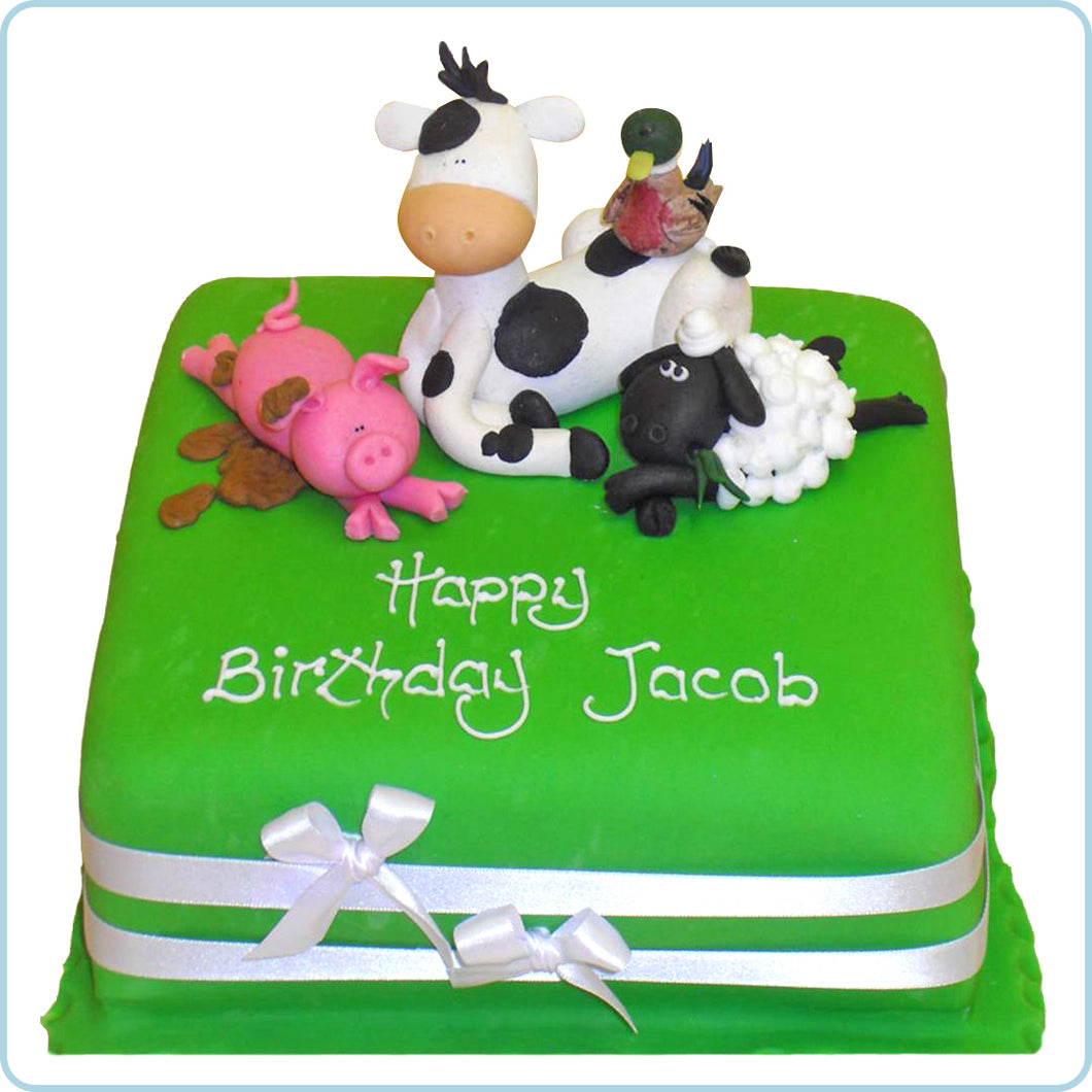 HIYA JUNGLE ANIMALS BIRTHDAY CAKE - Rashmi's Bakery
