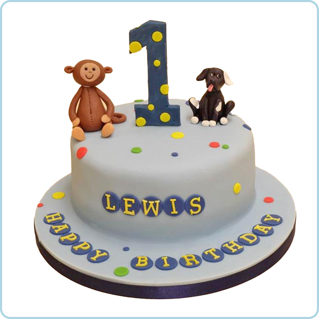 Cartoon Kids 2nd Birthday Cake - Special Customized Cake in Lahore
