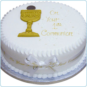 Chalice and host communion cake