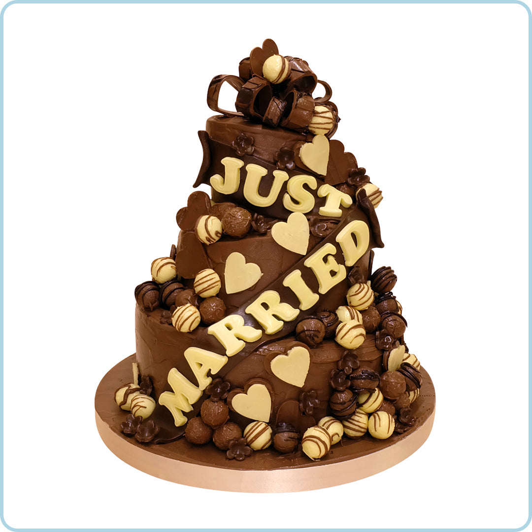 Wedding Cake Topper - Just Married - Gingerbread House