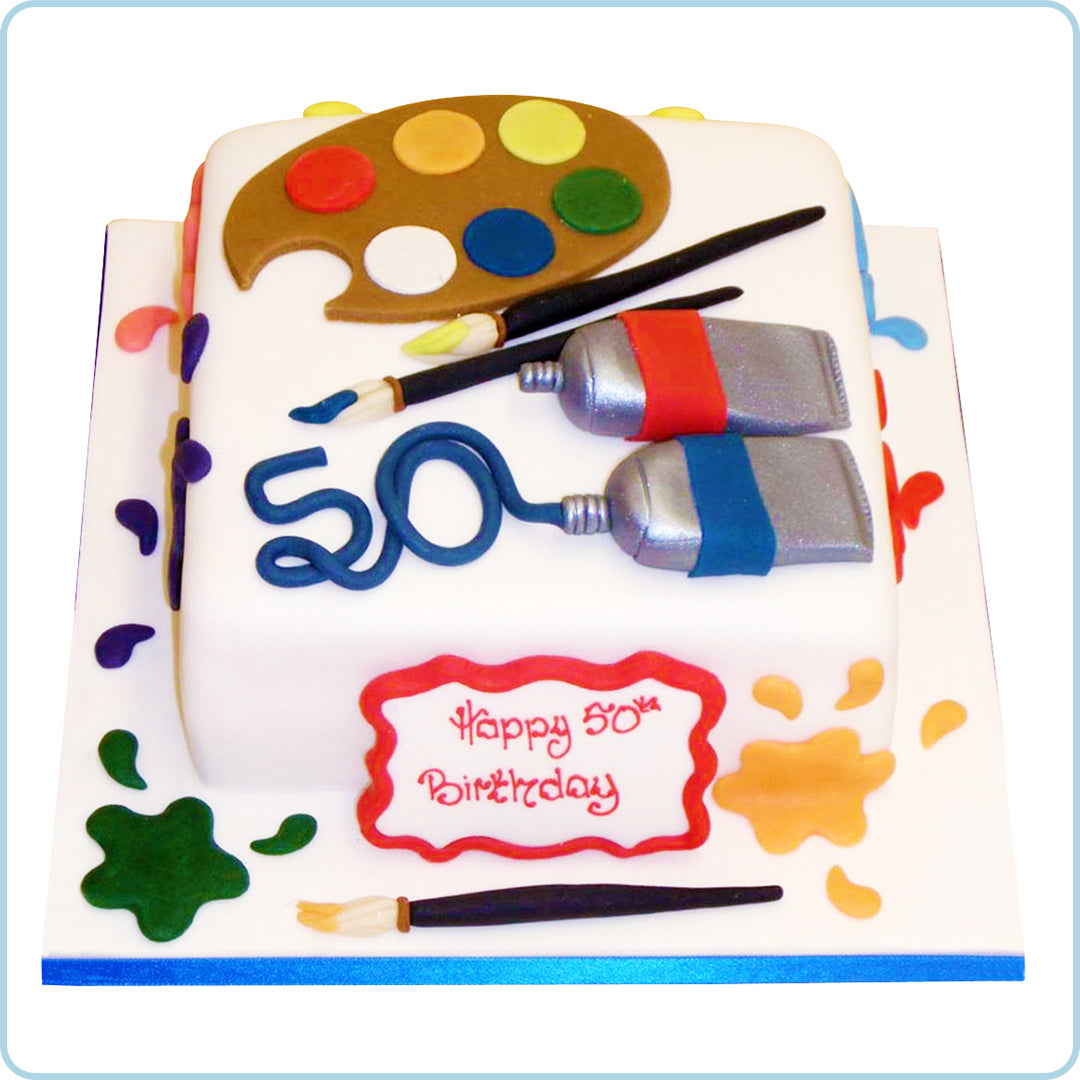 Painting theme cake for a... - Mrs. Scott's Sweets, LLC | Facebook