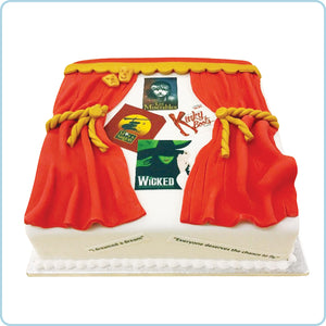 Theatre cake - curtains up